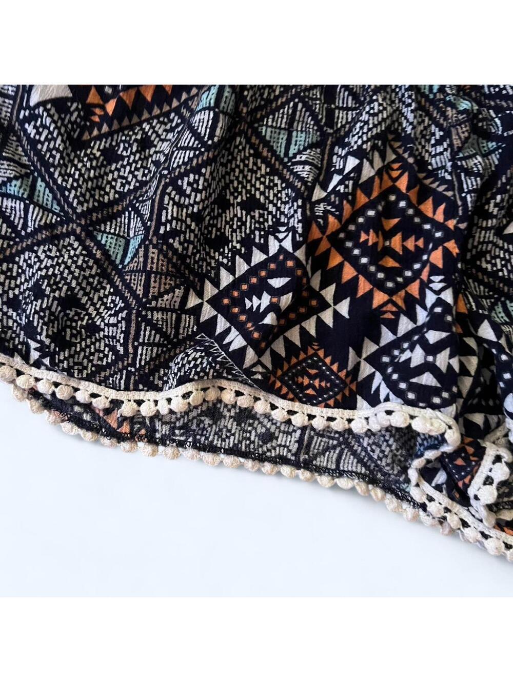 Boho Patterned Dolphin Shorts Cottagecore Festival Size Medium - Picture 2 of 6